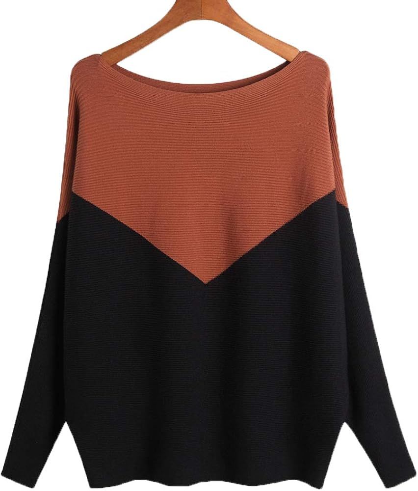 Ckikiou Women Lightweight Oversized Sweaters Tops Batwing Loose Cashmere Pullovers | Amazon (US)