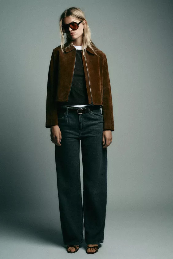 100% LEATHER SHORT JACKET | Zara US