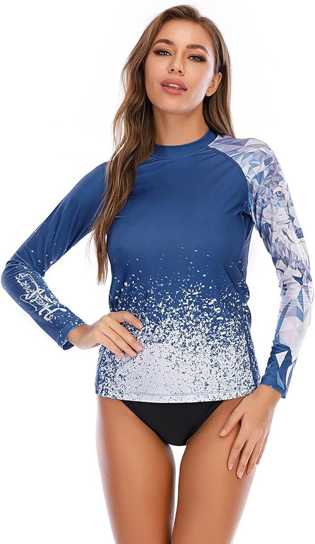 ADOREISM Women's Rash Guard Long Sleeve Quick Dry Swimsuit Top for Swimming Surfing Running | Amazon (CA)