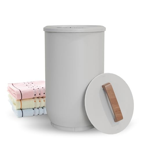 SAMEAT Bucket Style Towel Warmers for Bathroom Large Towel Warmers with Timer Function(20L), Auto Shut-Off, Fits Up to Two 40"X70" Oversized Towels, Bathrobes, Blankets, PJ's, etc, Gray | Amazon (US)