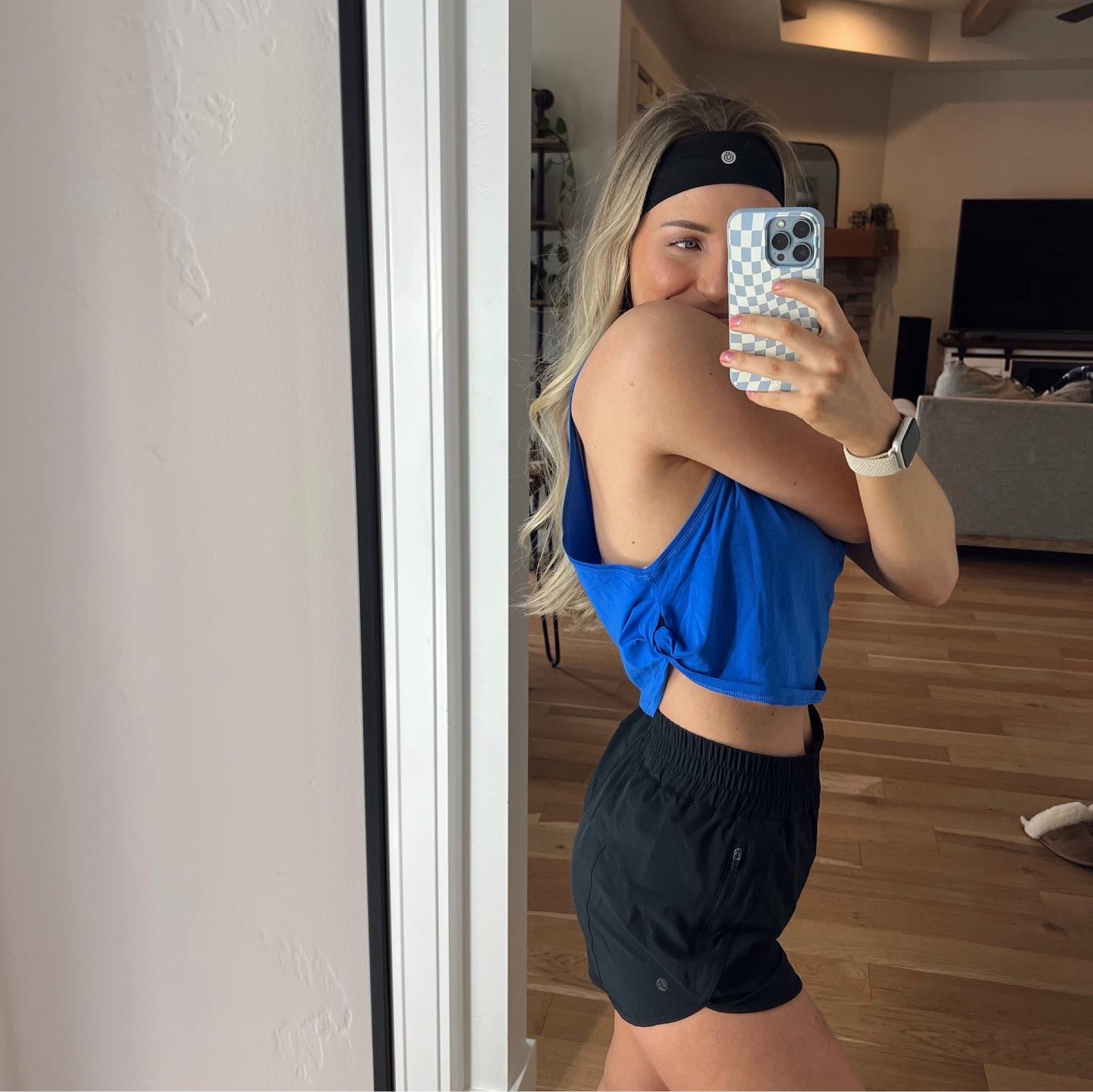 Wearing xs in shorts & sized down to xxs in tank for more cropped fit :)💙 

#LTKunder50 #LTKfit #LTKstyletip