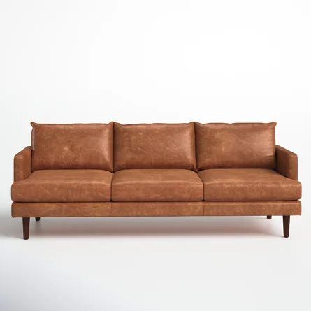 Jeffrey 88" Genuine Leather Square Arm Sofa | Joss & Main | Wayfair North America