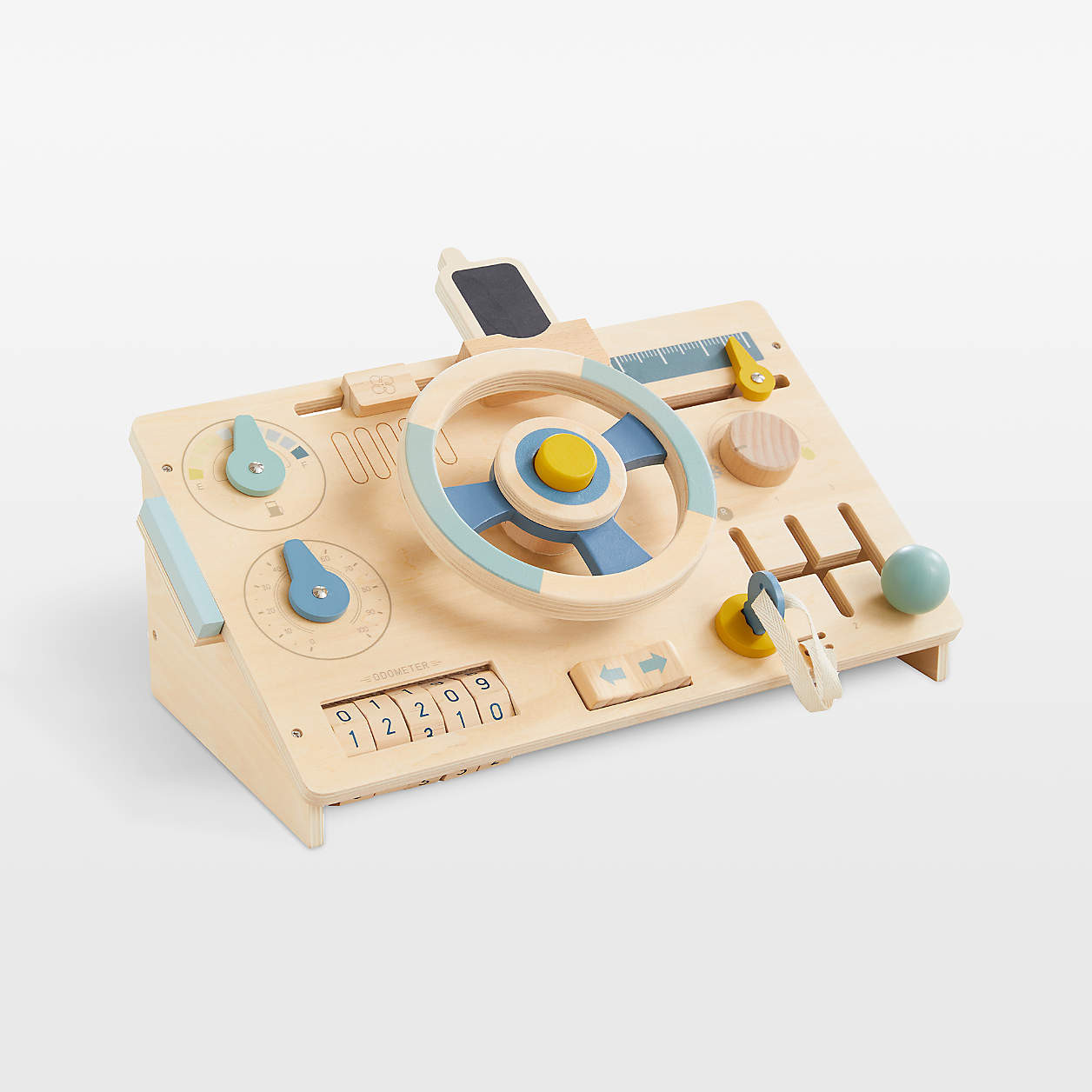 Wonder & Wise by Asweets Wooden Beep Beep Toddler Busy Board | Crate & Kids | Crate & Barrel