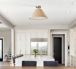 Holden Linen Flush Mount (18'') | Pottery Barn (US)