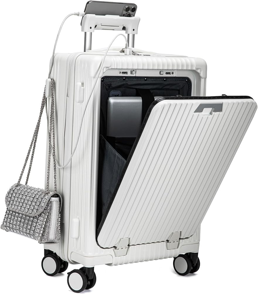 feilario 20in Hardside Spinner Wheel Luggage with Zipper Closure, Built-In TSA lock Carry on Suit... | Amazon (US)