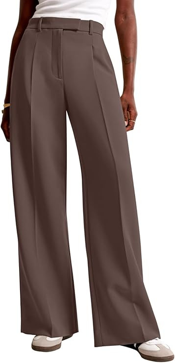 NIMIN Women Wide Leg Pants High Waisted Business Casual Work Trousers Dressy Pants with Pockets | Amazon (US)