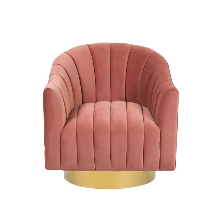 Logan 78.23Cm Wide Velvet Swivel Armchair | Wayfair Professional