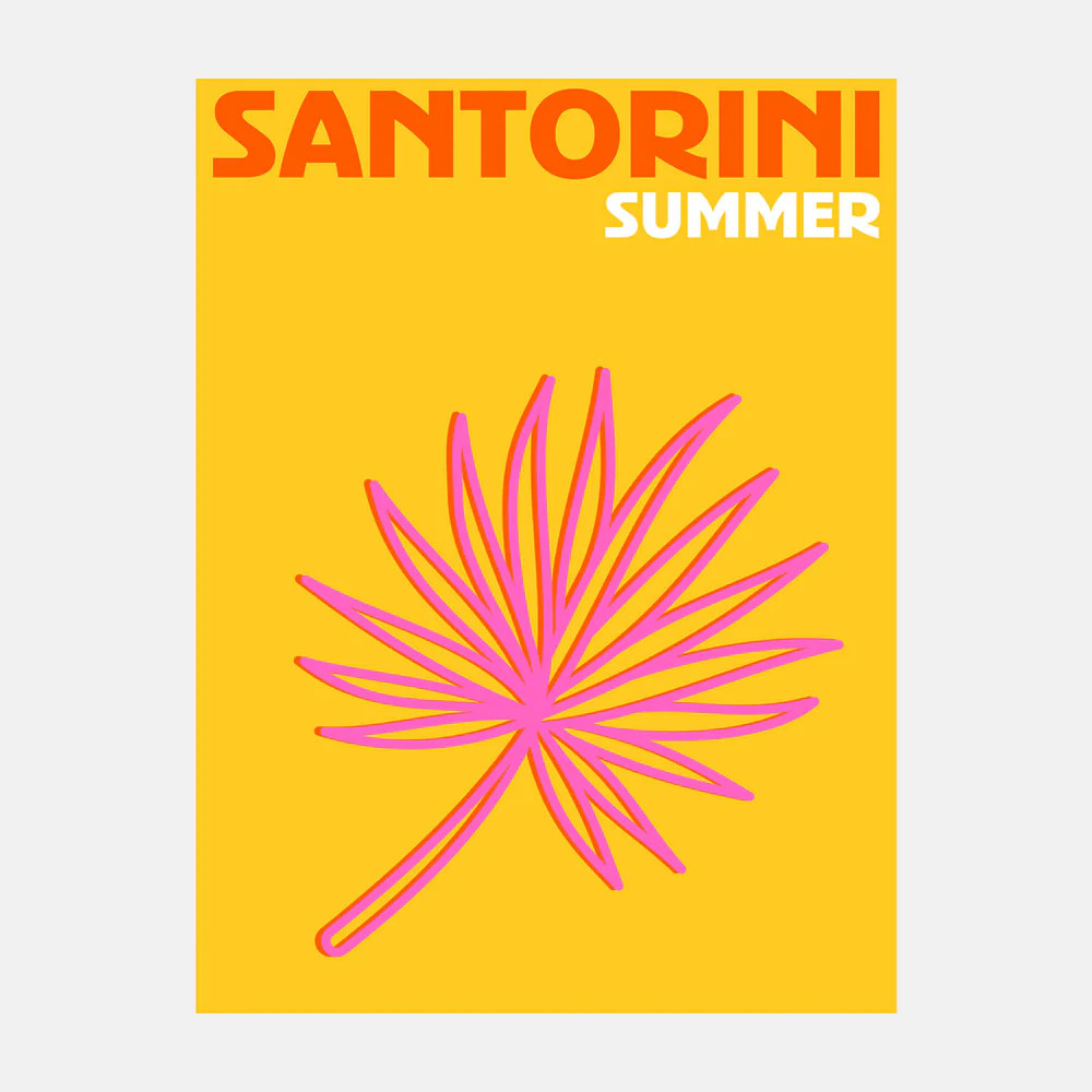Santorini Summer Print by Julia Santos | Dorm Essentials - Print / 9" x 12" - Dormify | Dormify