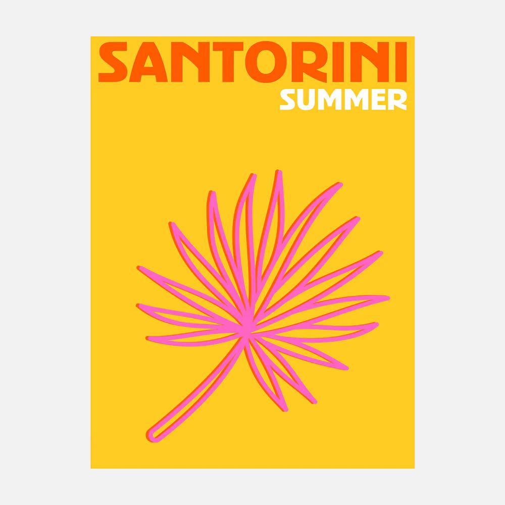 Santorini Summer Print by Julia Santos | Dorm Essentials - Print / 9" x 12" - Dormify | Dormify