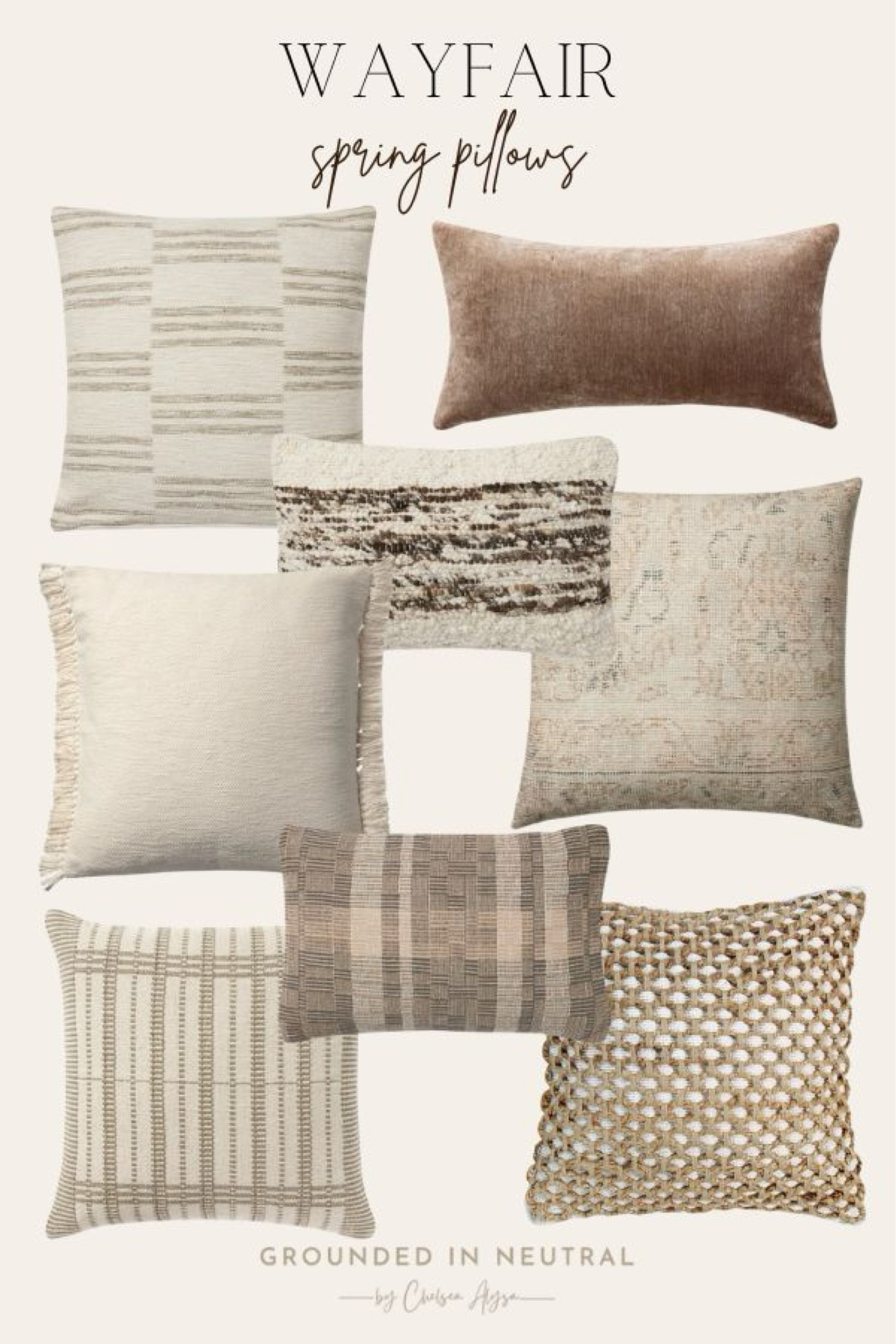 Wayfair spring pillows. These neutral pillows are perfect for a bedroom or living room refresh  

#LTKHome #LTKSeasonal #LTKStyleTip