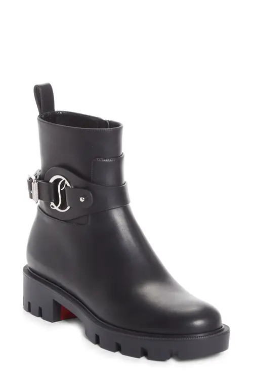 Christian Louboutin Dianouchette Lug Sole Bootie in Black at Nordstrom, Size 39.5 | Nordstrom