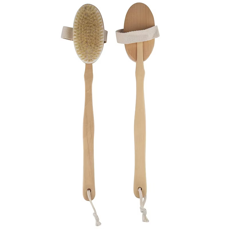 Juvale 2 Pack Dry Brush, Natural Bristle Exfoliating Scrubber with Detachable Handle and Hanging ... | Target