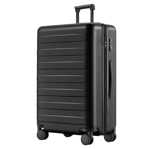 NINETYGO Large Checked Luggage 28 Inch, Checking In Luggage with Smooth Spinner Wheels, Lightweight, Hard Shell PC Suitcase, Lightweight Travel Luggage, TSA Approved (Black, Rhine Basic) | Amazon (US)