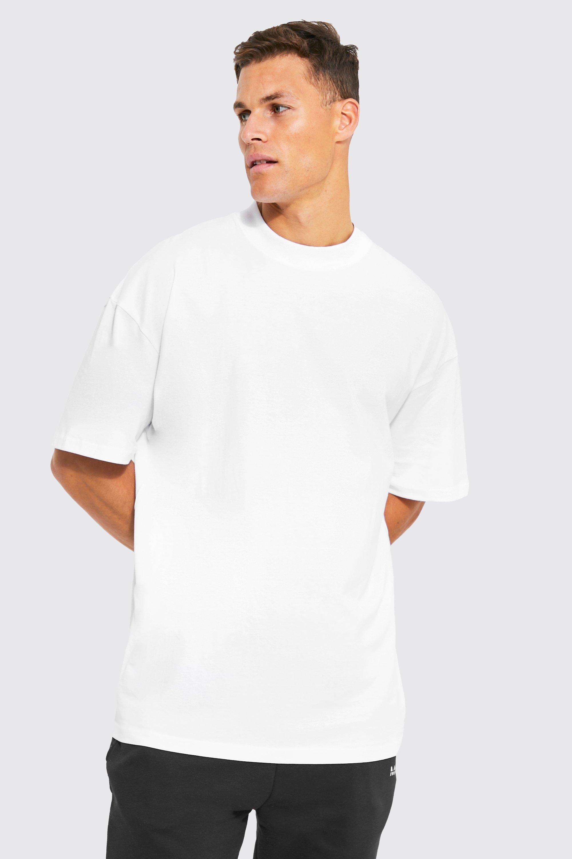 Tall Extended Neck Basic Oversized T-shirt | boohooMAN (US & CA)