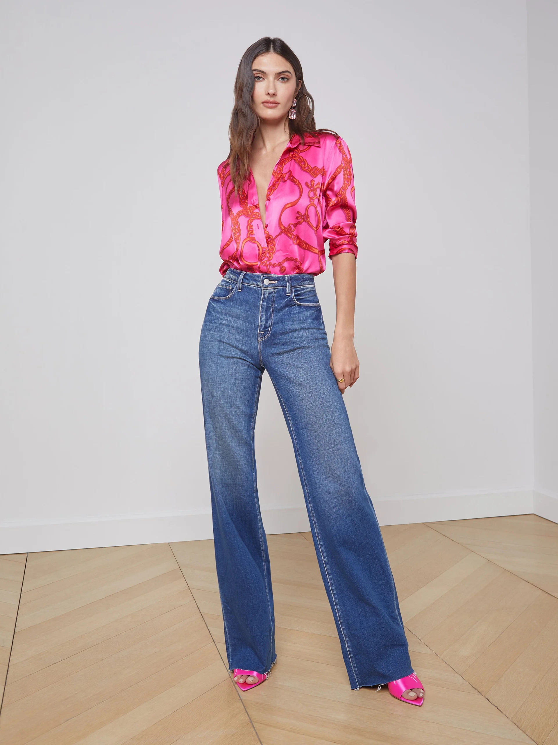 Scottie Wide-Leg Jean in Hasting | L'AGENCE | L'Agence