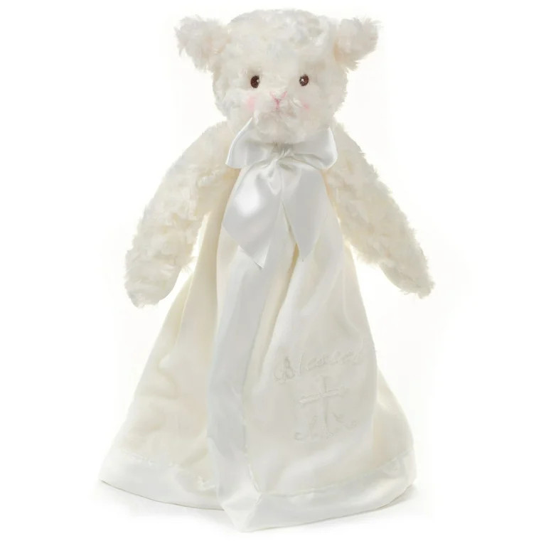 Bearington Collection Lamb Plush Security Blanket Lovey Christening Stuffed Animal - 15 in White ... | Walmart (US)
