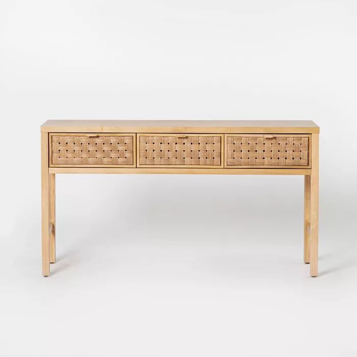 Palmdale Woven Drawer Console Natural - Threshold™ designed with Studio McGee | Target
