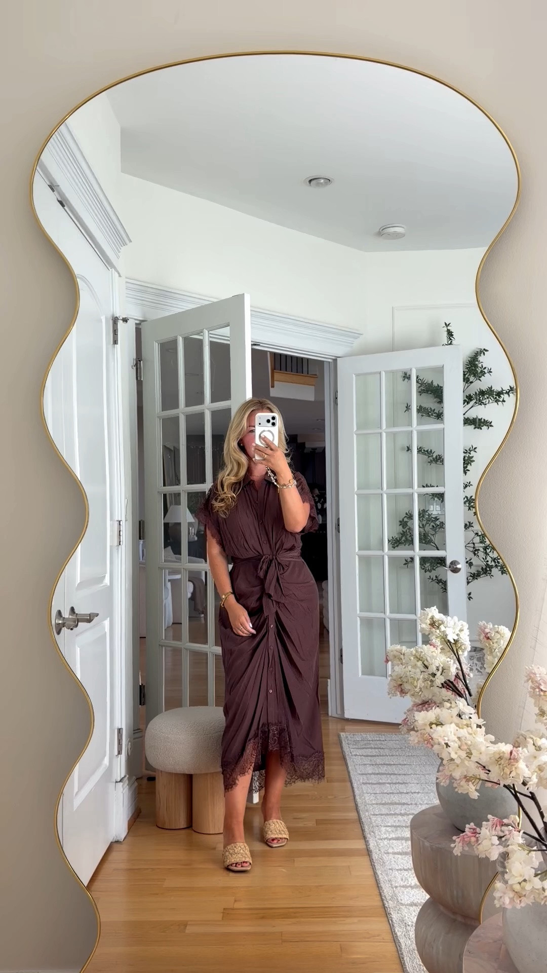 Ordered this chocolate brown dress for my birthday dinner 🤎 but it’s such a pretty option for fall events too. The lace details, flattering tie waist + rich brown color make it feel so special. 🍂✨

#LTKootd