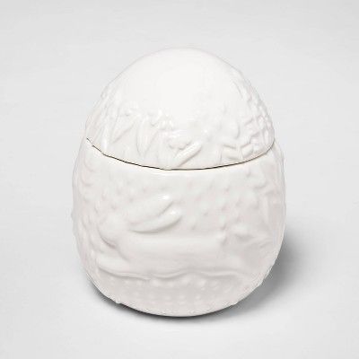 4&#34; Ceramic Easter Egg Figural Candle Cream - Threshold&#8482; | Target