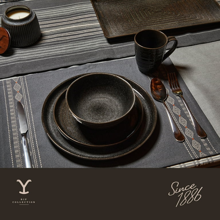 Yellowstone Rip 12-Piece Ceramic Dinnerware Set | Walmart (US)