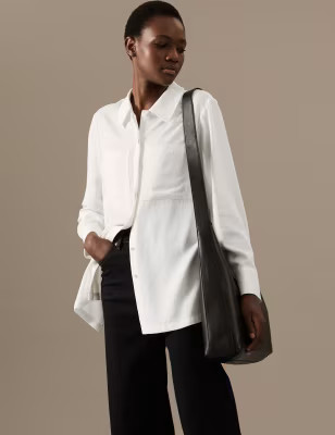 Pure Tencel™ Collared Long Sleeve Shirt | Autograph | M&S | Marks & Spencer (UK)