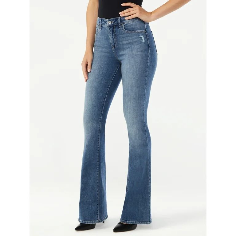 Sofia Jeans by Sofia Vergara Women's Melisa High Rise Zip Fly Flare Jeans | Walmart (US)
