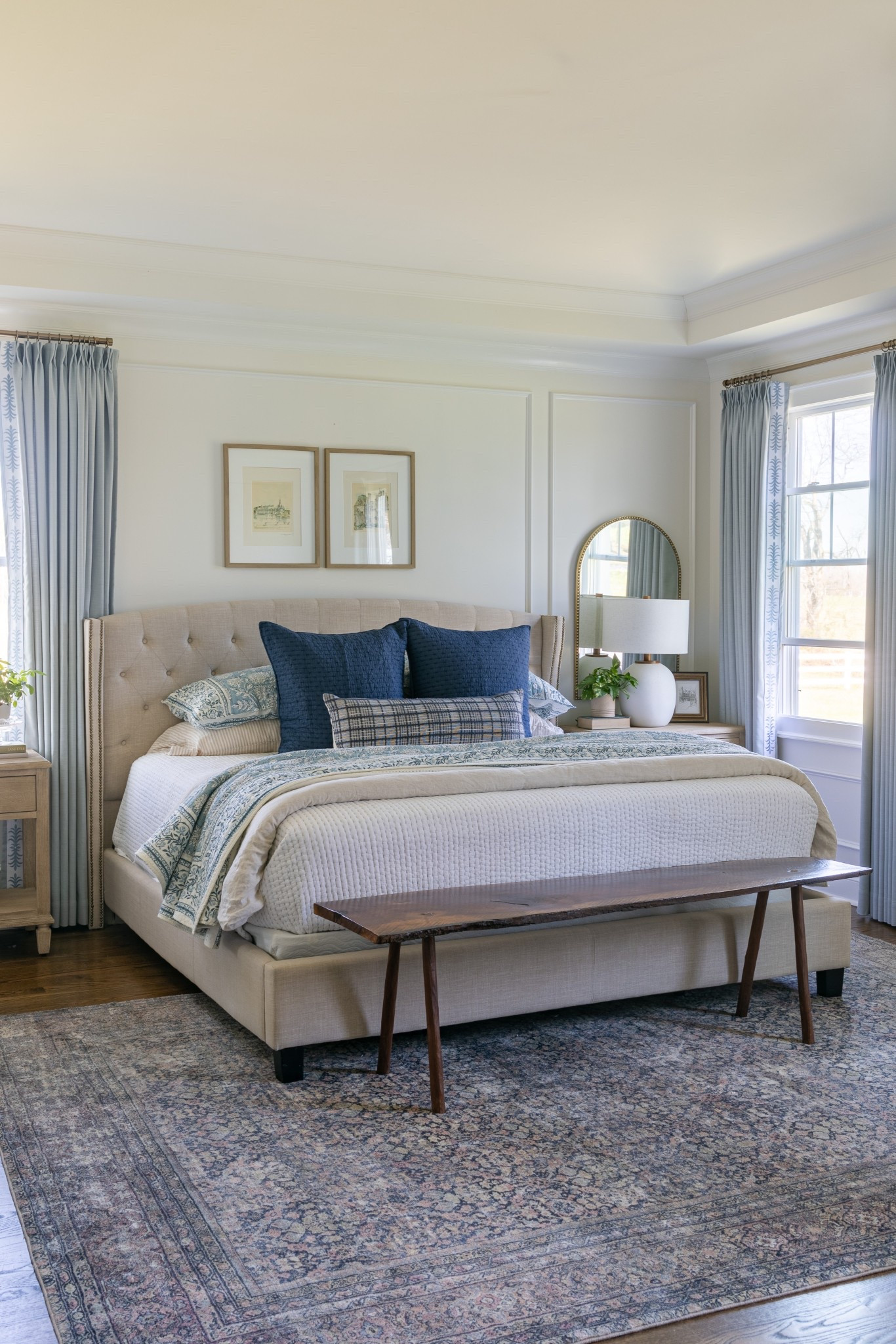 Bedroom details with pinch pleat curtains 

#LTKHome #LTKStyleTip #LTKSeasonal