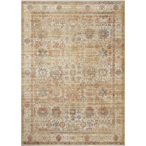 Bonney Oriental Area Rug in Sunset/Gray | Wayfair North America