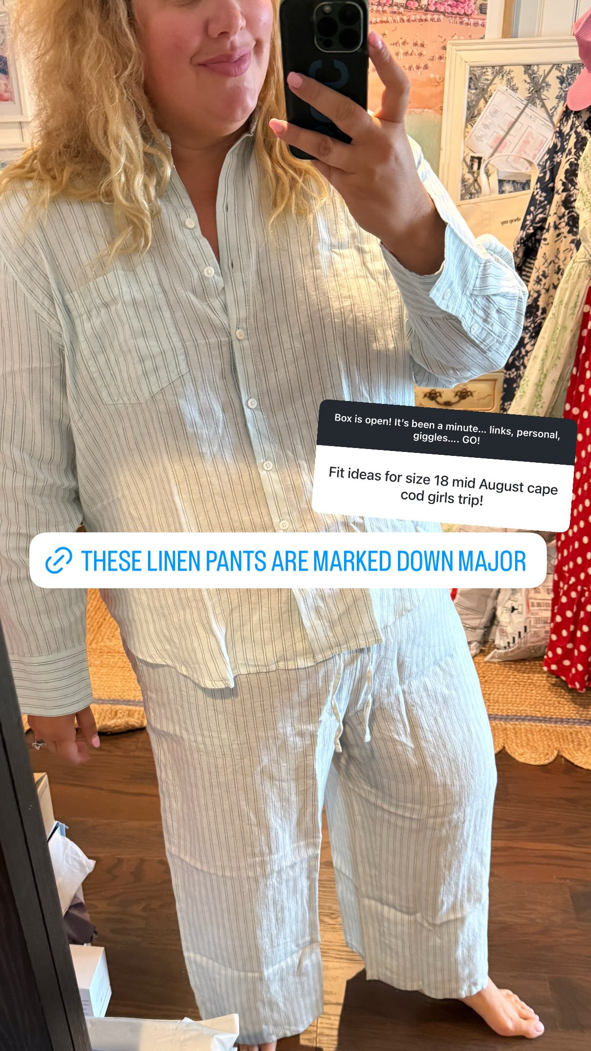 These linen pants are marked down major right now