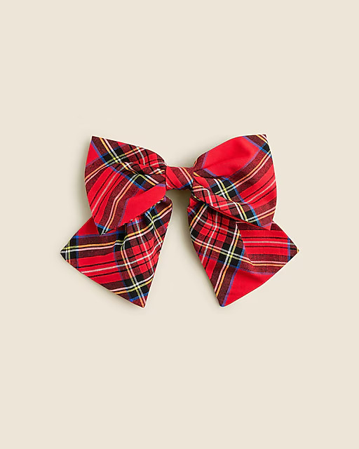 Oversized tartan bow hair clip | J. Crew US
