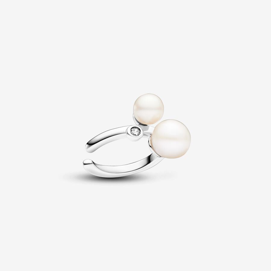 Duo Treated Freshwater Cultured Pearls Ear Cuff | Pandora US