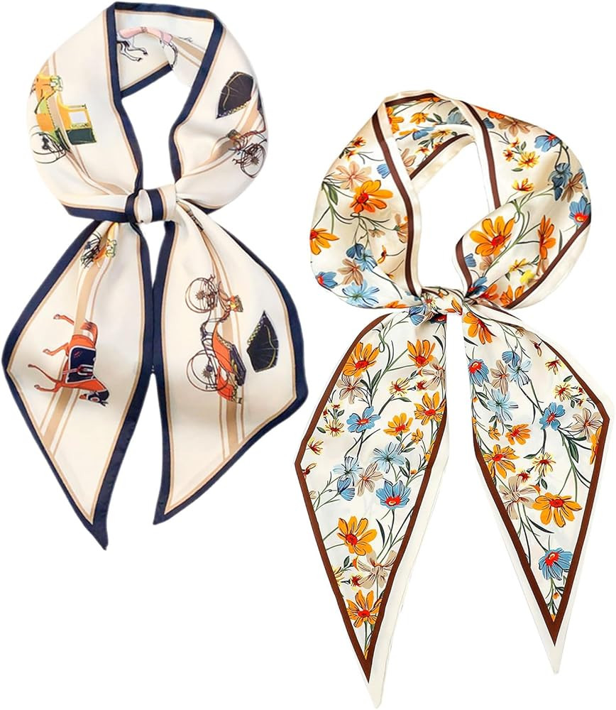 Head Scarf Hair Neck Scarves For Women Girl Purse Bag Scarfs For Handbags Satin Headscarf Fashion... | Amazon (US)