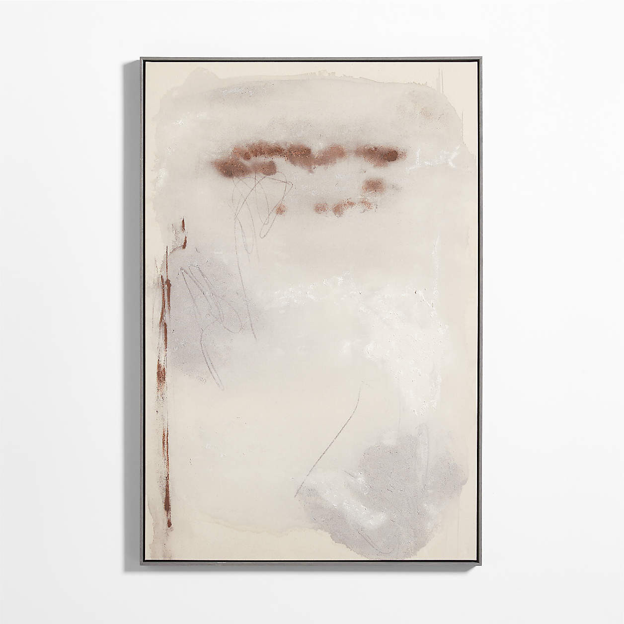 "Just I" Framed Grey Wall Art Print 41"x61" | Crate & Barrel | Crate & Barrel