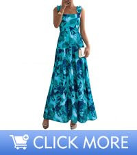 BTFBM Women Summer Floral Maxi Dresses Elegant Spaghetti Strap Dress Printed Party Dress Beach Lo... | Amazon (US)