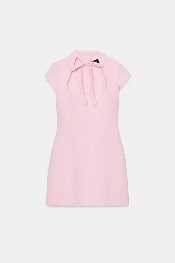 SHORT DRESS WITH TIE DETAIL | Zara UK