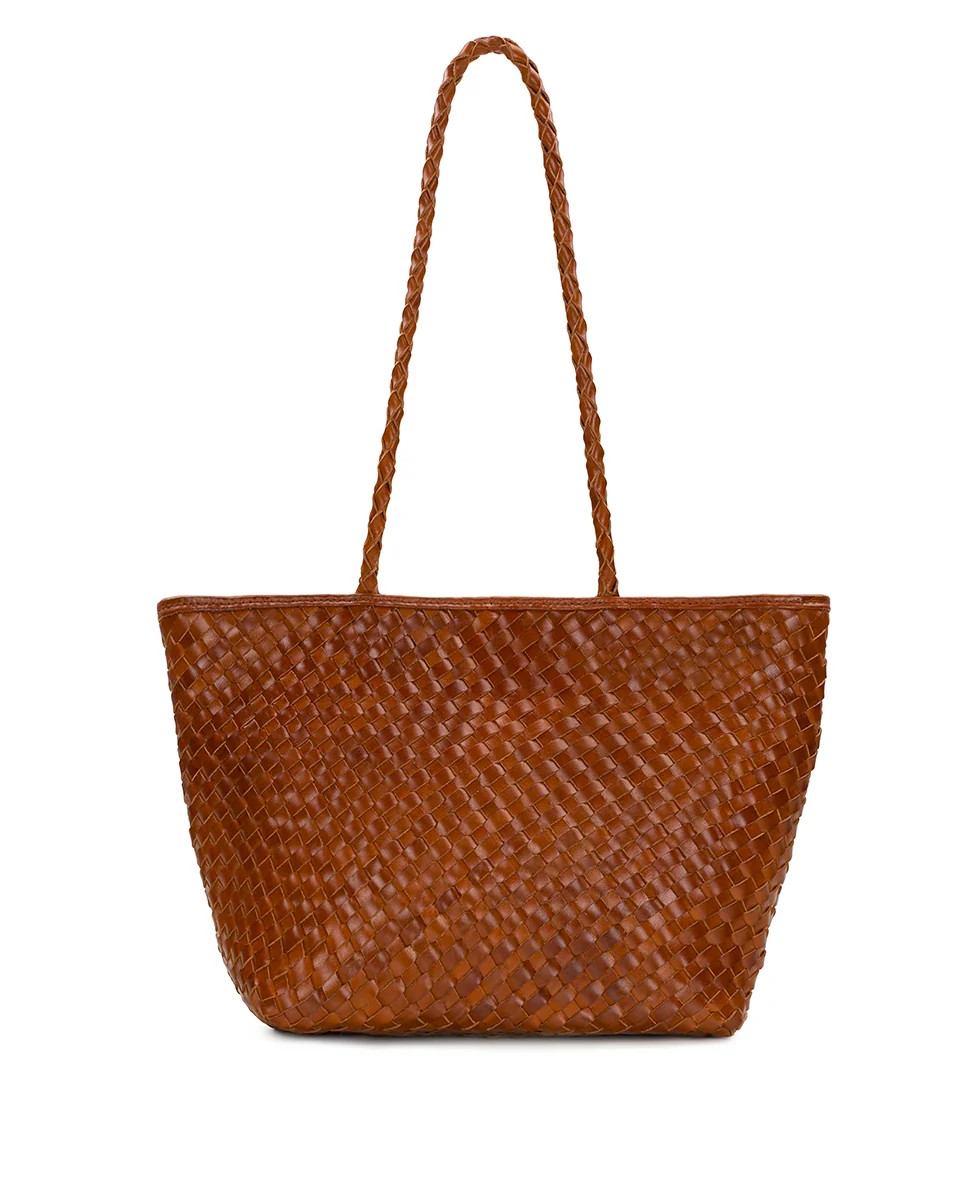 Olivia Satchel Tote - Hand Stained Woven | Patricia Nash Designs