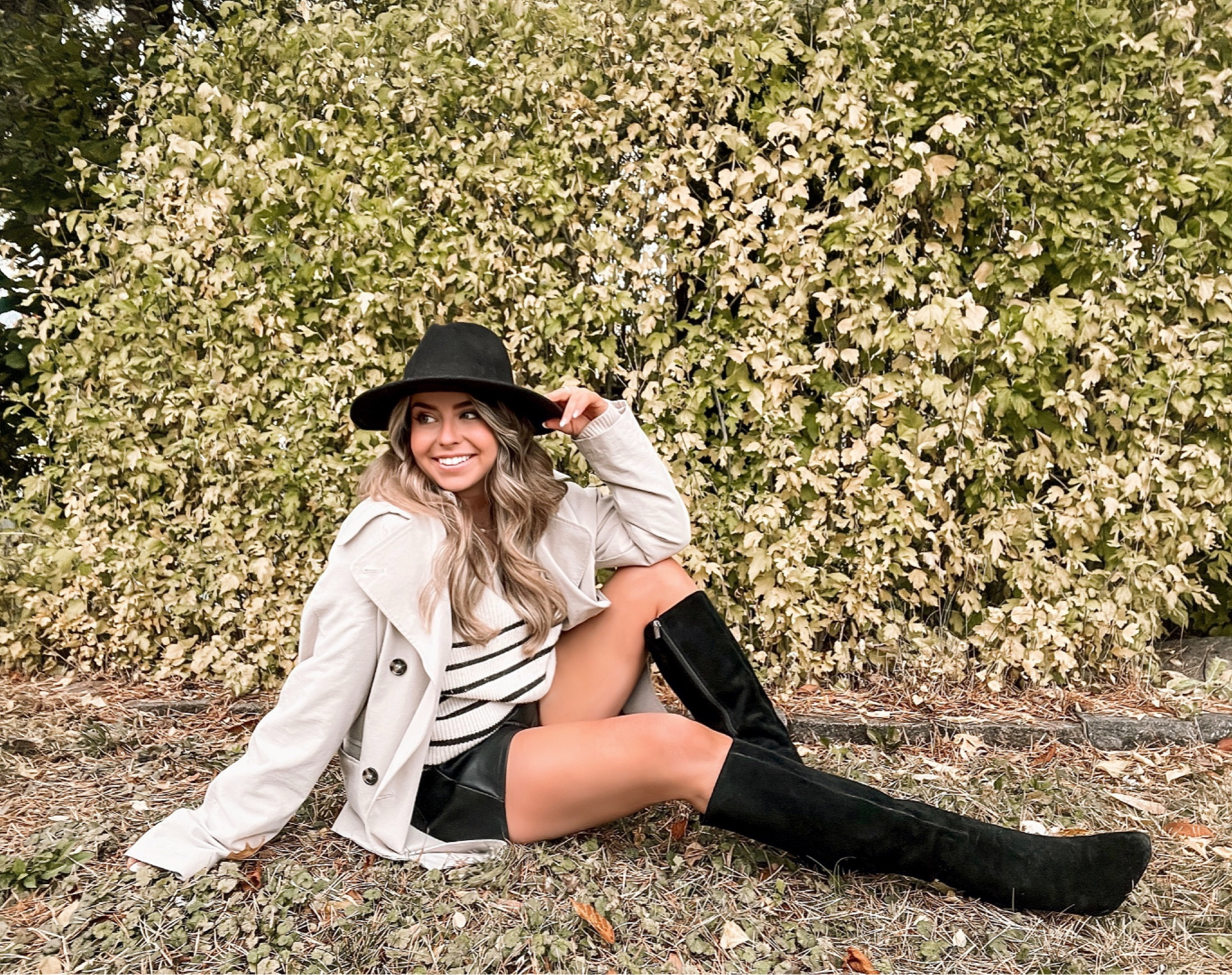 Trench coat: small 
Sweater: medium 
Shorts: small
Boots: tts

#LTKworkwear #LTKSeasonal #LTKshoecrush