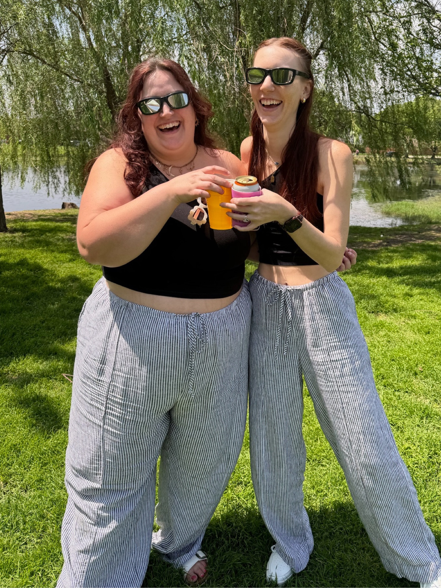 Total eclipse of the Texas 🌒

Our linen pants are from target and we love them. Comes in quite a few colors! Sizes XS-4X

Kat’s one shoulder top is from Old Navy and Summer’s is target. They are both over a year old so no longer in stock, but we are on the lookout for any dupes or similar ones 

#LTKfindsunder50 #LTKxTarget #LTKplussize