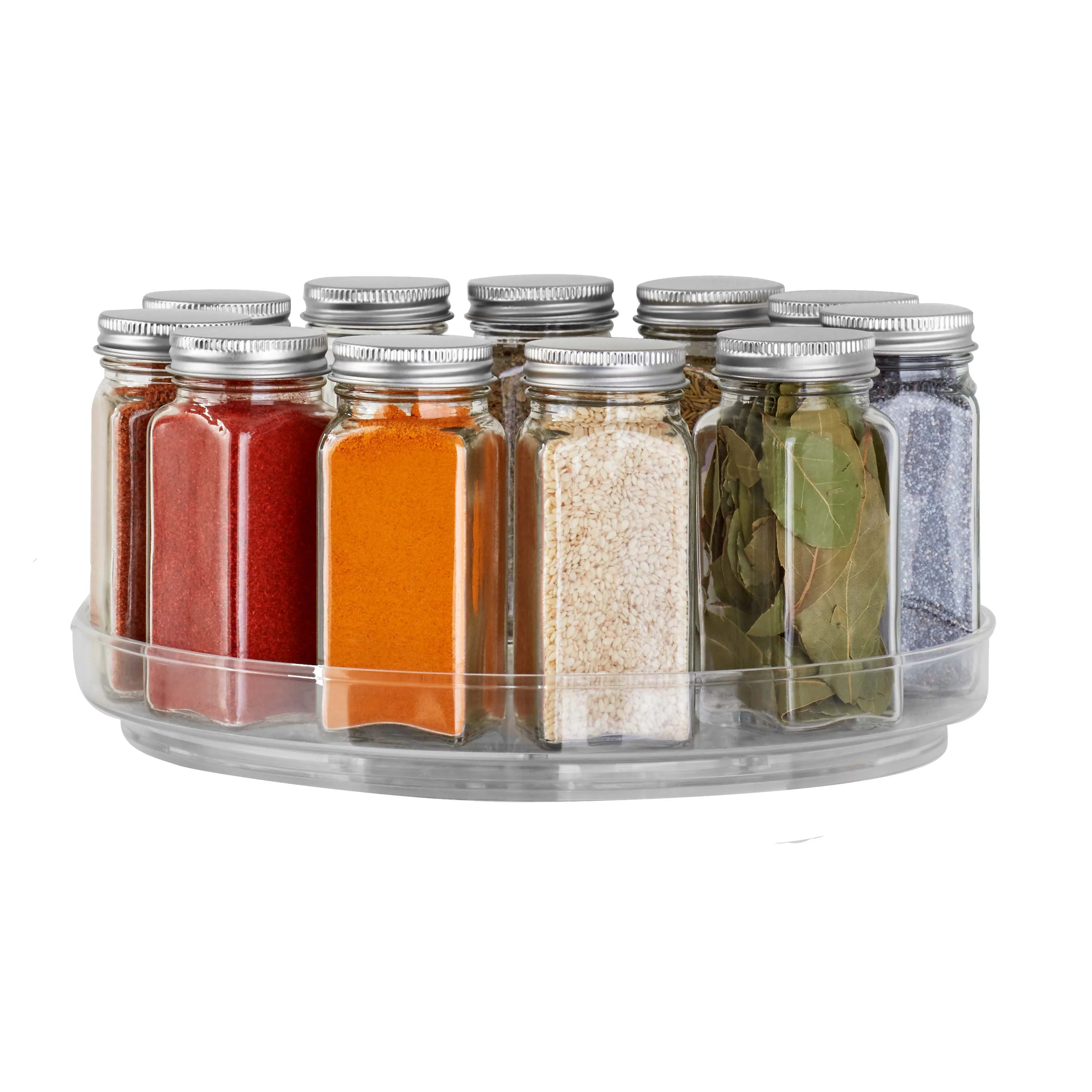 The Home Edit Low Wall Turntable, 10" Clear Plastic Modular Storage System Organizer - Walmart.co... | Walmart (US)
