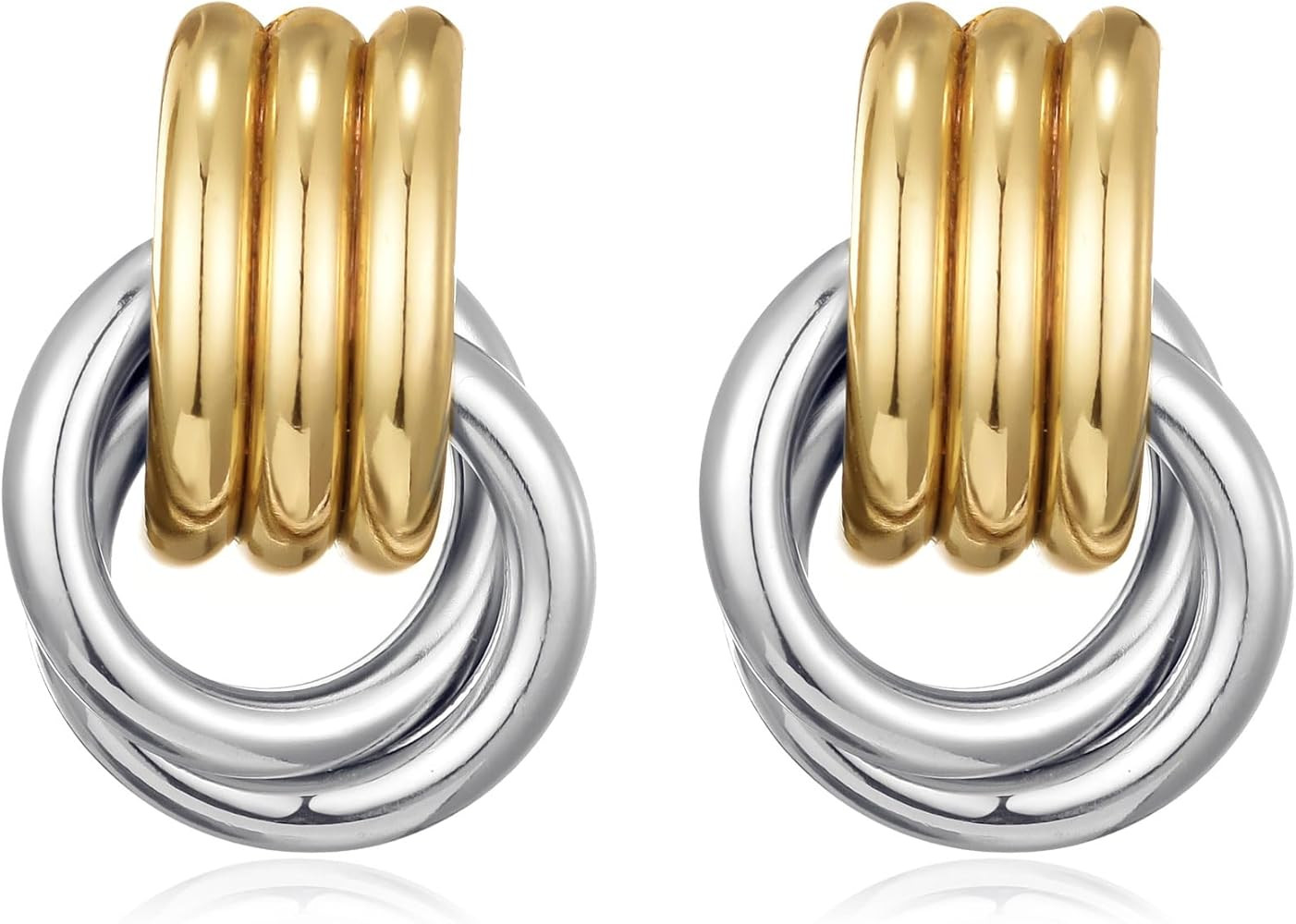 Trendy Gold Knot Heart Earrings for Women Colored Drop Dangle Statement Earrings Chunky Link Earr... | Amazon (US)