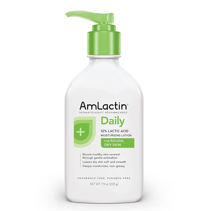 AmLactin Daily Moisturizing Lotion for Dry Skin – 7.9 oz Pump Bottle – 2-in-1 Exfoliator and ... | Amazon (US)