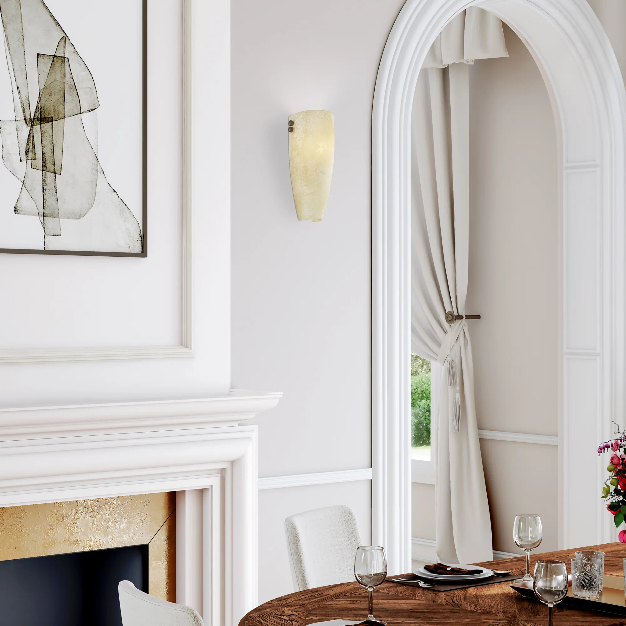 Aquala Steel Flush Mounted Sconce | Wayfair North America