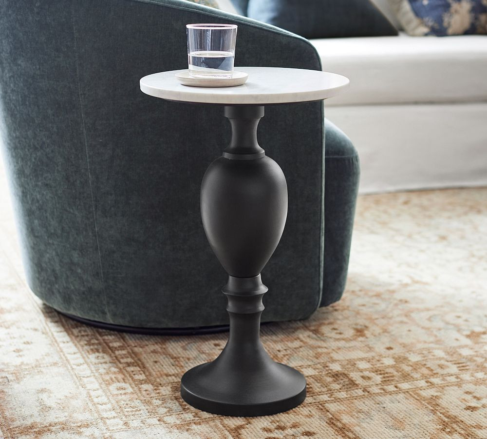 Chapman Round Marble Accent Table (14") | Pottery Barn (US)