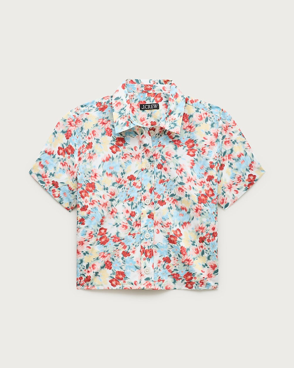 Gamine button-down shirt in blurred floral print | J. Crew US