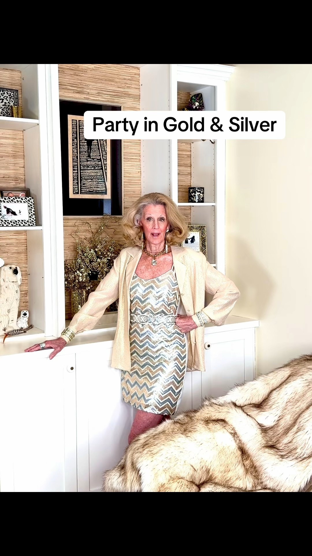 You can party in silver and gold at Valentines! it's a classy and elegant outfit that you can wear it all year round. Try it you might like it #fashion #gold #silver #party #date