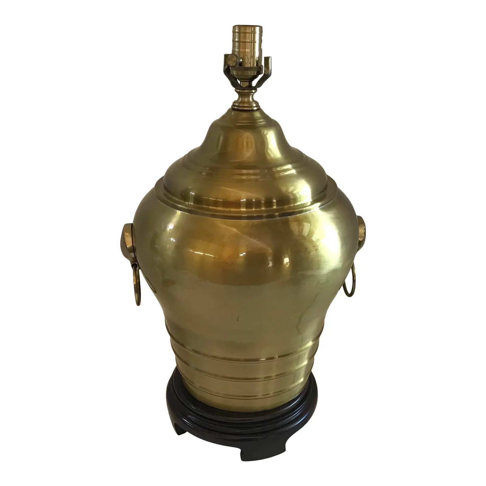Vintage Wildwood Brass Ginger Jar Lamp | Chairish