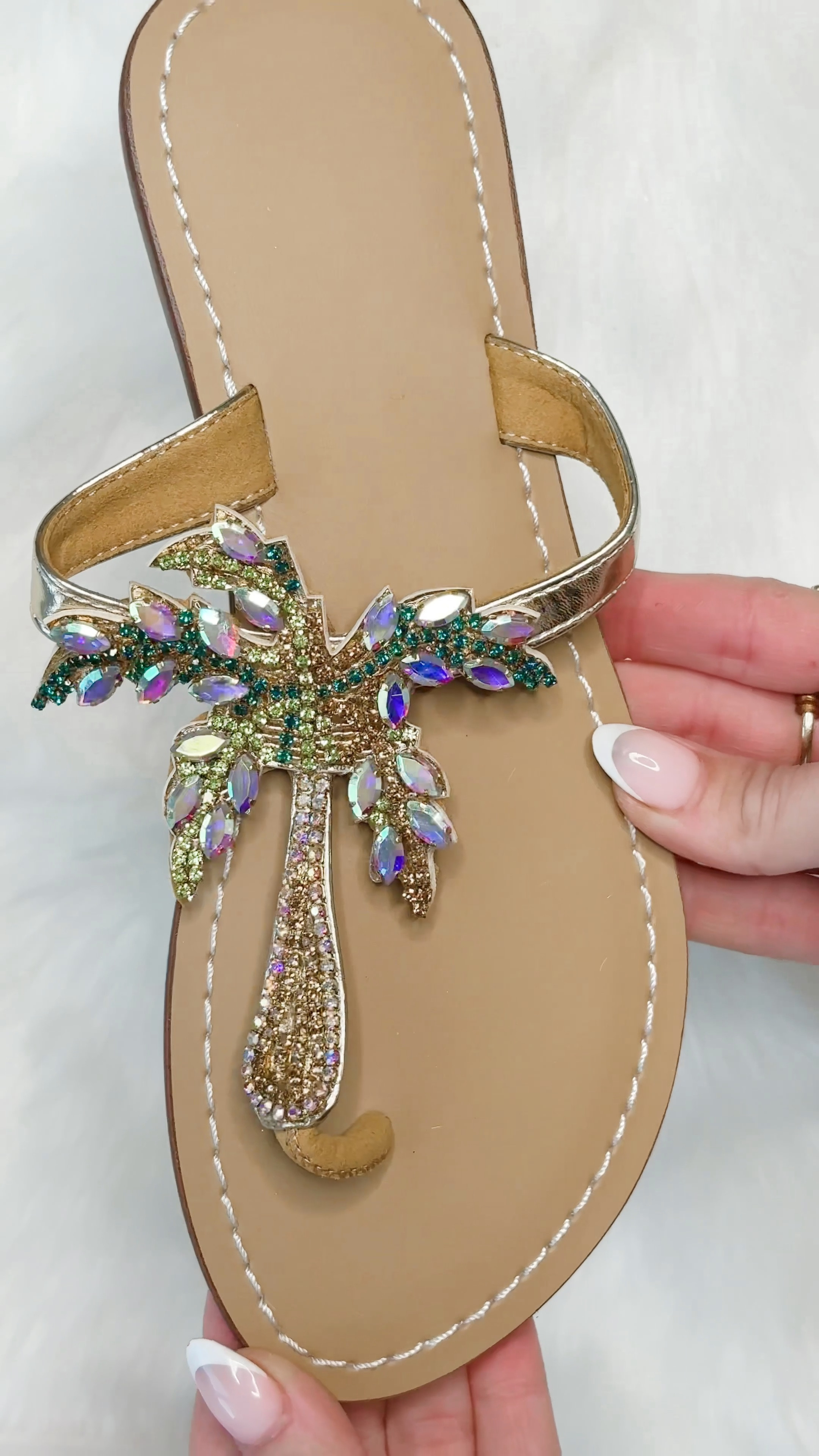 Palm tree sandal. Vaca sandal. The perfect tropical vacation sandal. 

#LTKstyletip #LTKVideo #LTKtravel