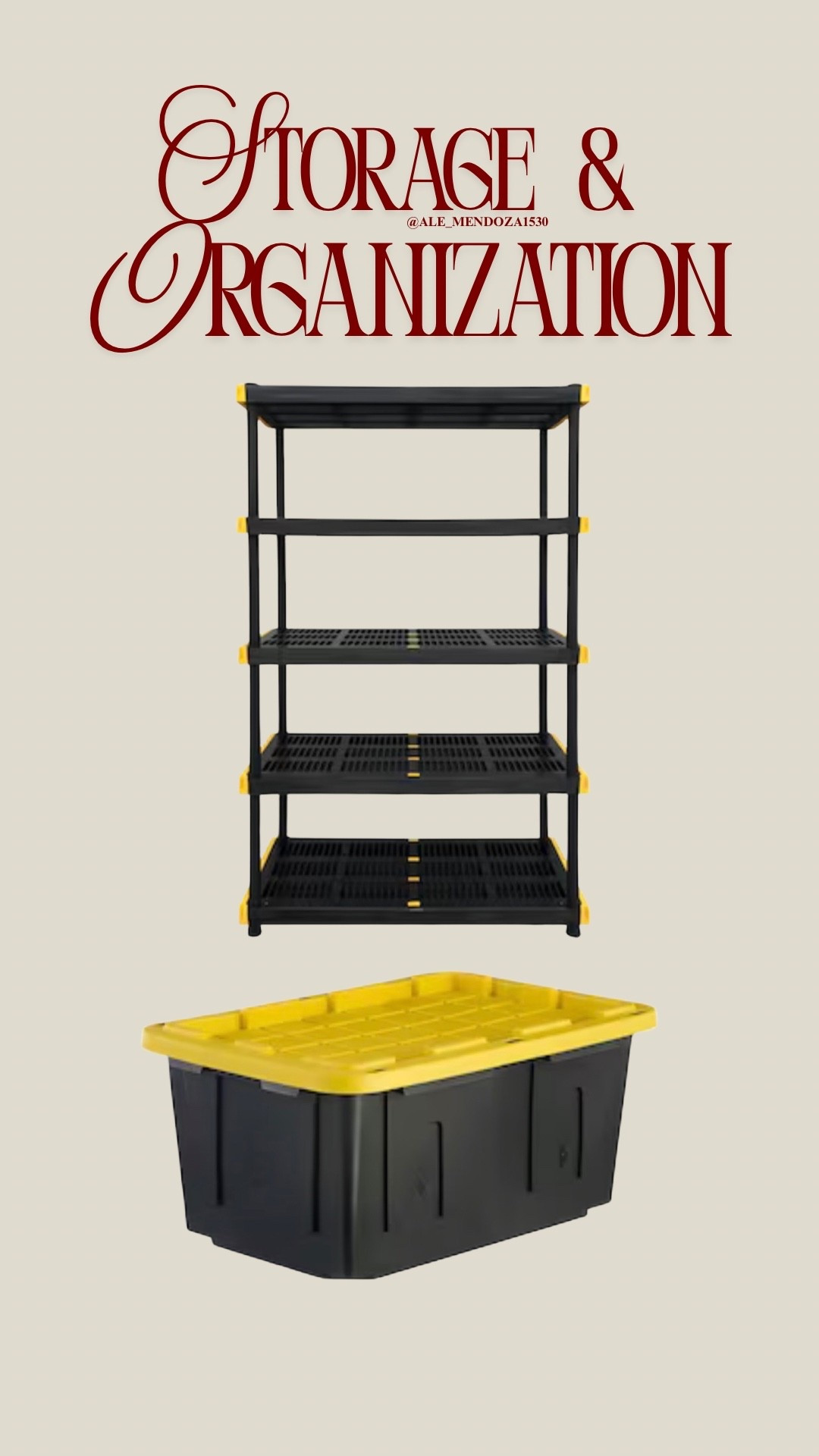 Storage an organization boxes and shelving 