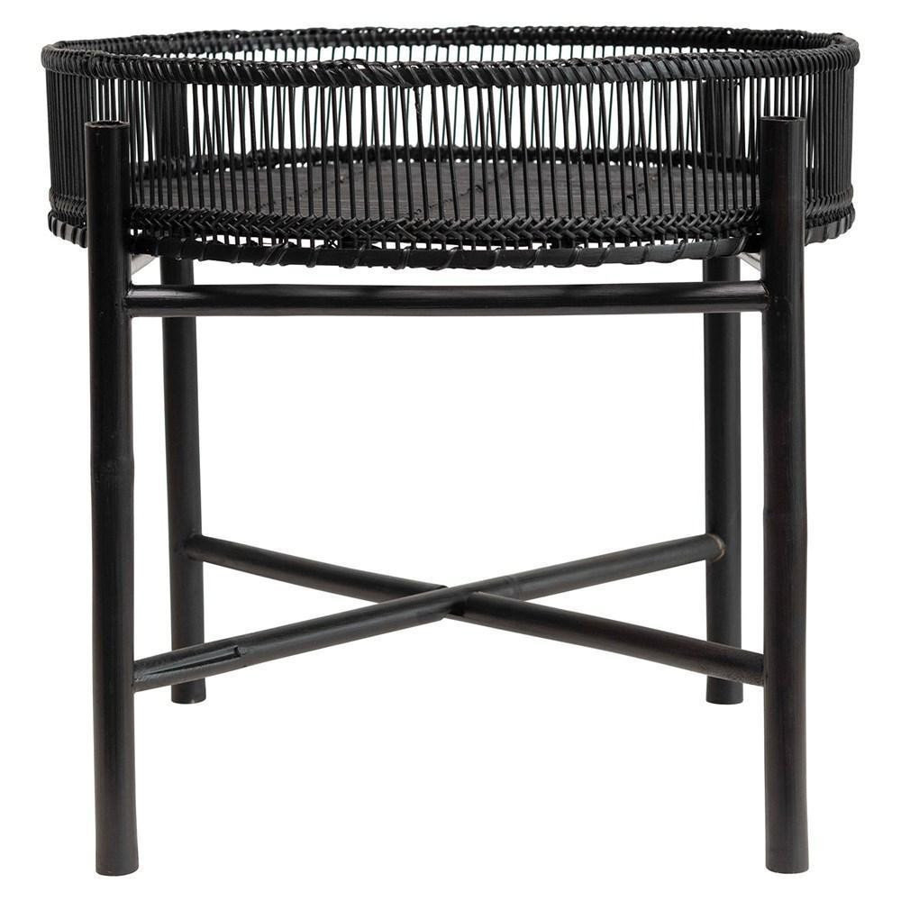 Black Bamboo Tray Table – BURKE DECOR | Burke Decor