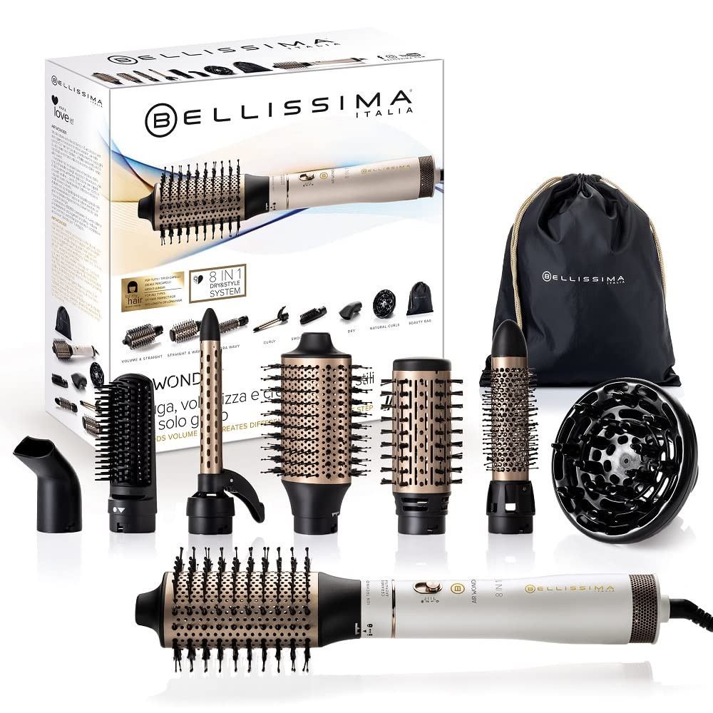 Bellissima 8 In 1 Interchangeable Hot Air Brush Dryer And Volumizer (8 Interchangeable Accessorie... | Amazon (UK)